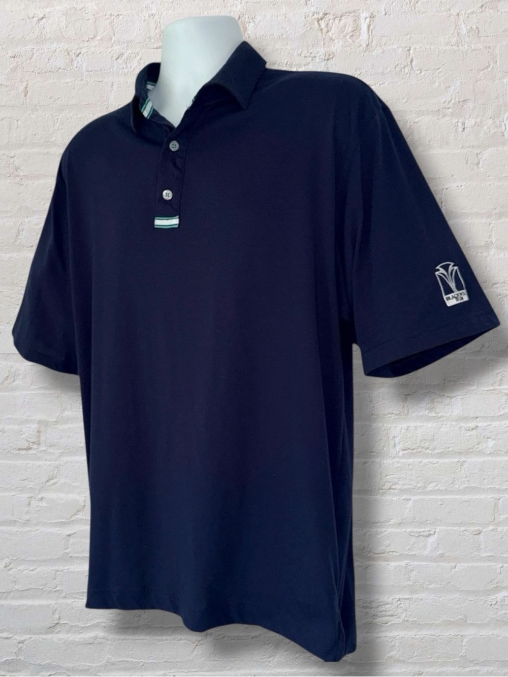 FootJoy FJ Navy Performance Golf Polo Blackwolf Run Kohler Resort Logo Men’s L